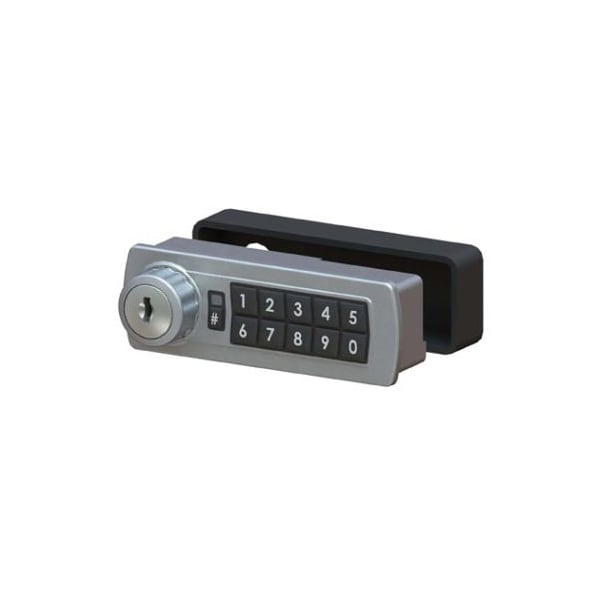 Gemini Electronic Keypad Combination Cabinet Lock Silver Left Handed Horizontal